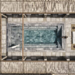 Select Green Hotels Nomad Mykonos Pool aus der Vogelperspektive
